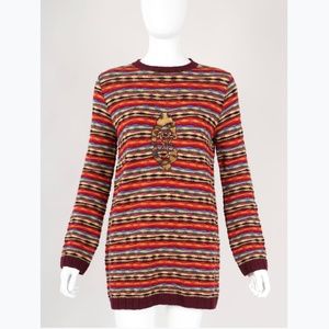 Vntg JC DE CASTELBAJAC Rainbow Stp Sweater Sz M/L